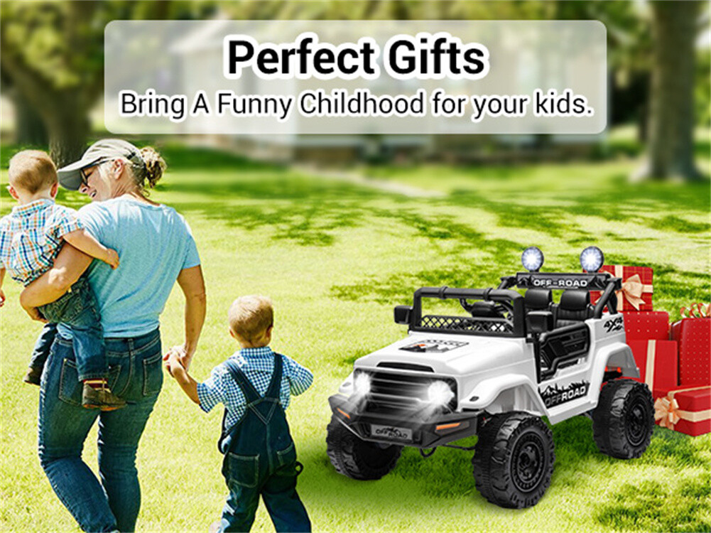 12V Kids Ride On Car 2 Seater Electric Vehicle Toy Truck Jeep w/Remote Control