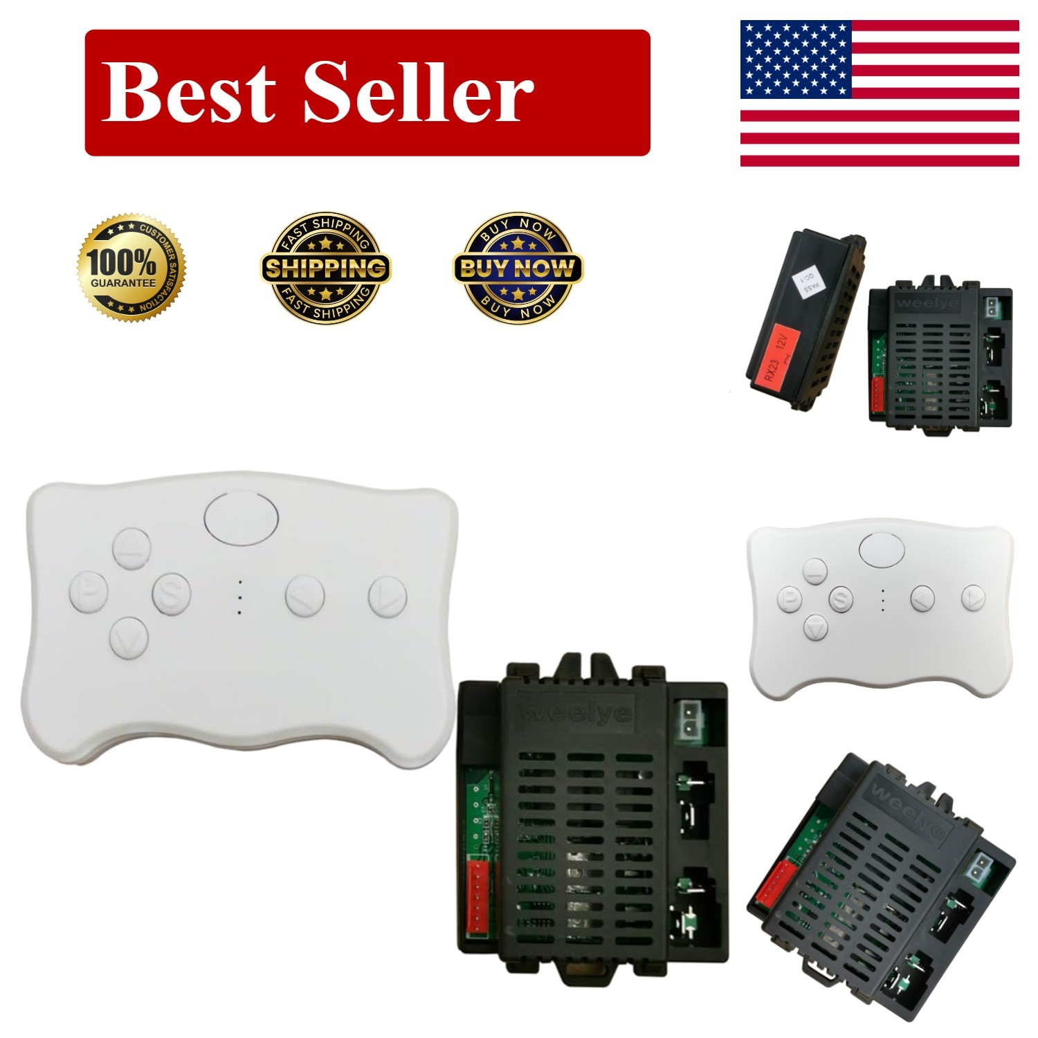 weelye RX23 (RX18) 12V 2.4G Bluetooth Remote Control and Receiver for Small