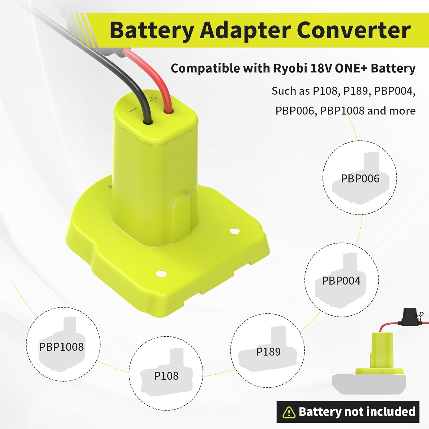 Power Wheel Battery Adapter for Ryobi 18V Battery Ride On Toys Connector