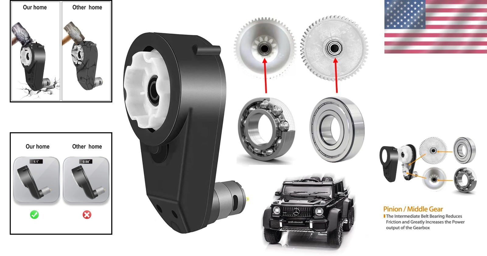 Performance-Boosting 24V RS555 High-Speed Motor for Kids’ Ride On Vehicles
