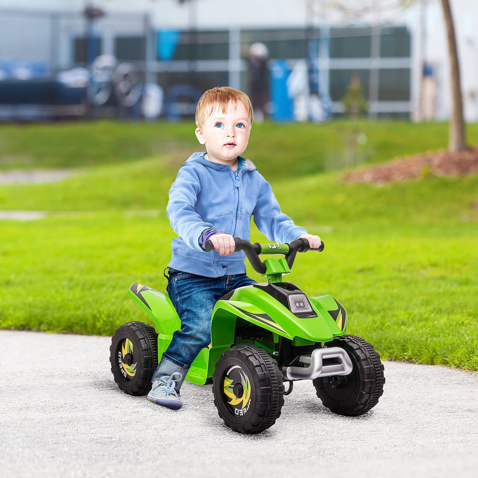 6V Kids Electric Ride on Car ATV Toy Forward Reverse for 18-36 Months Old Green