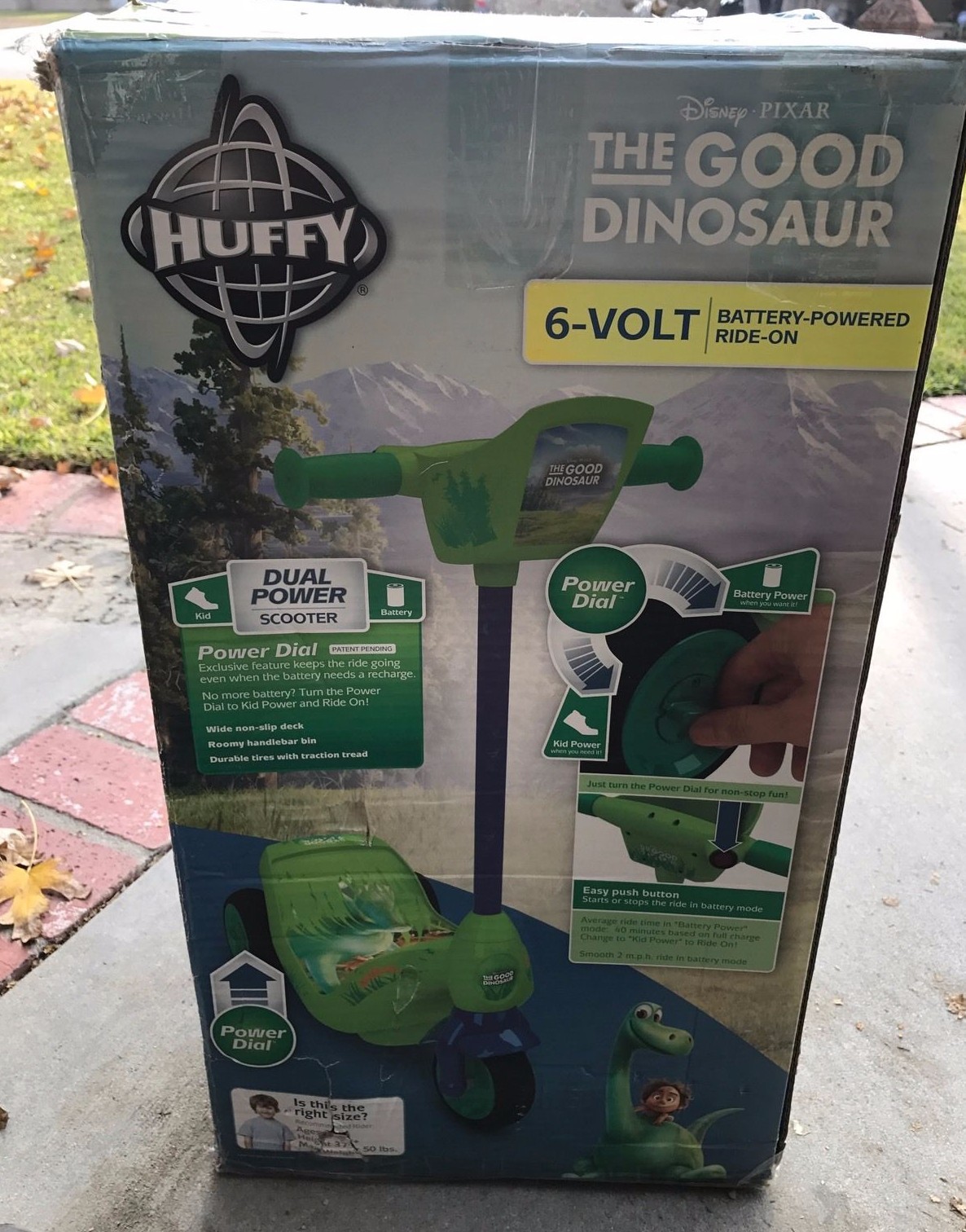 Huffy Disney Pixar The Good Dinosaur 6v Battery Powered Ride on Scooter