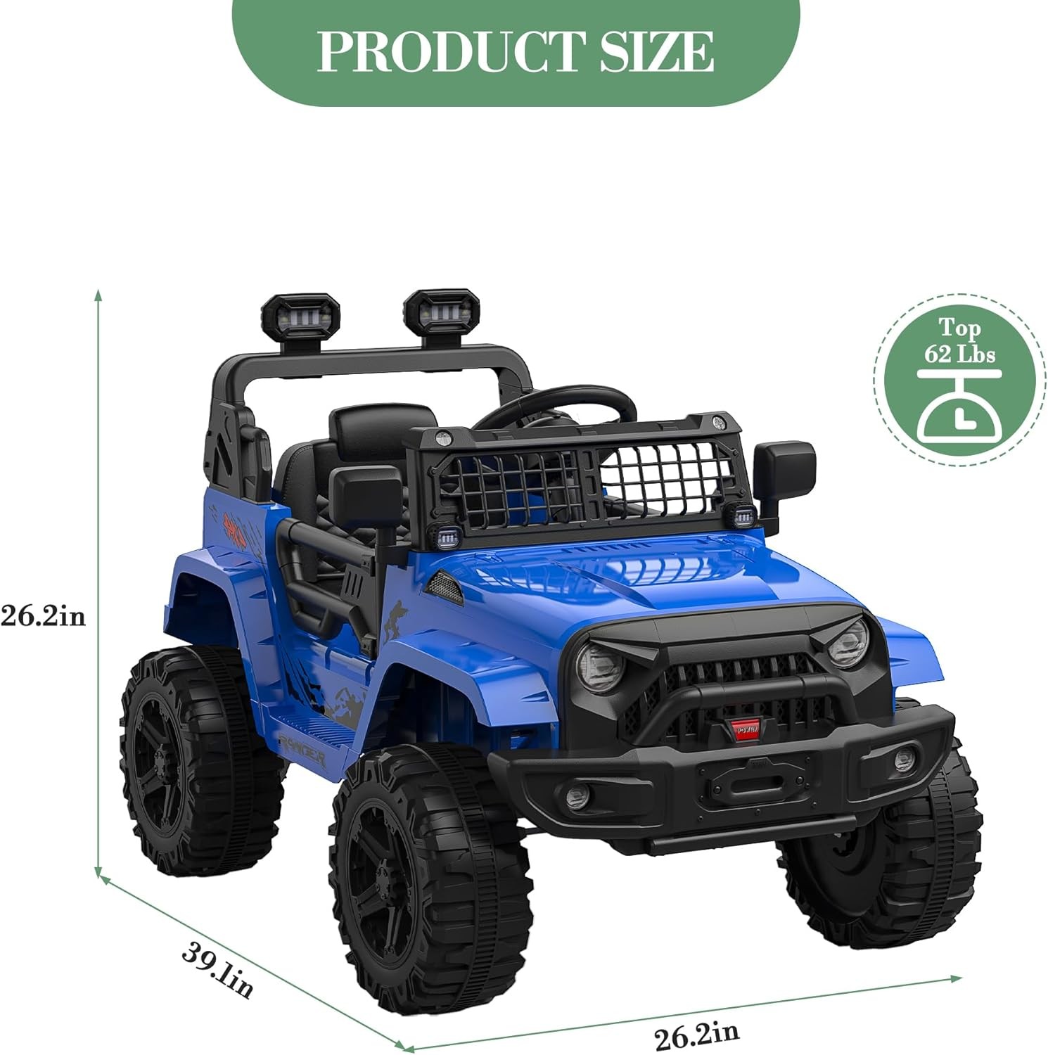 12V Kids Electric Ride On Car Dual 35W Motor Single Seat Outdoor Toy Vehicle