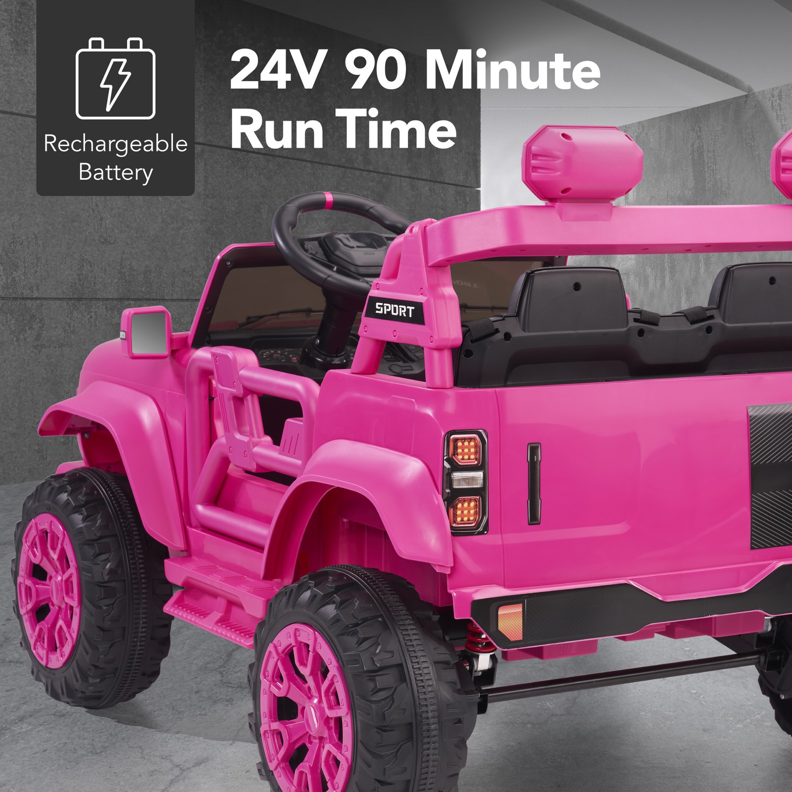 Best Choice Products 24V 2-Seater Electric Ride-On Car Truck Parent Control