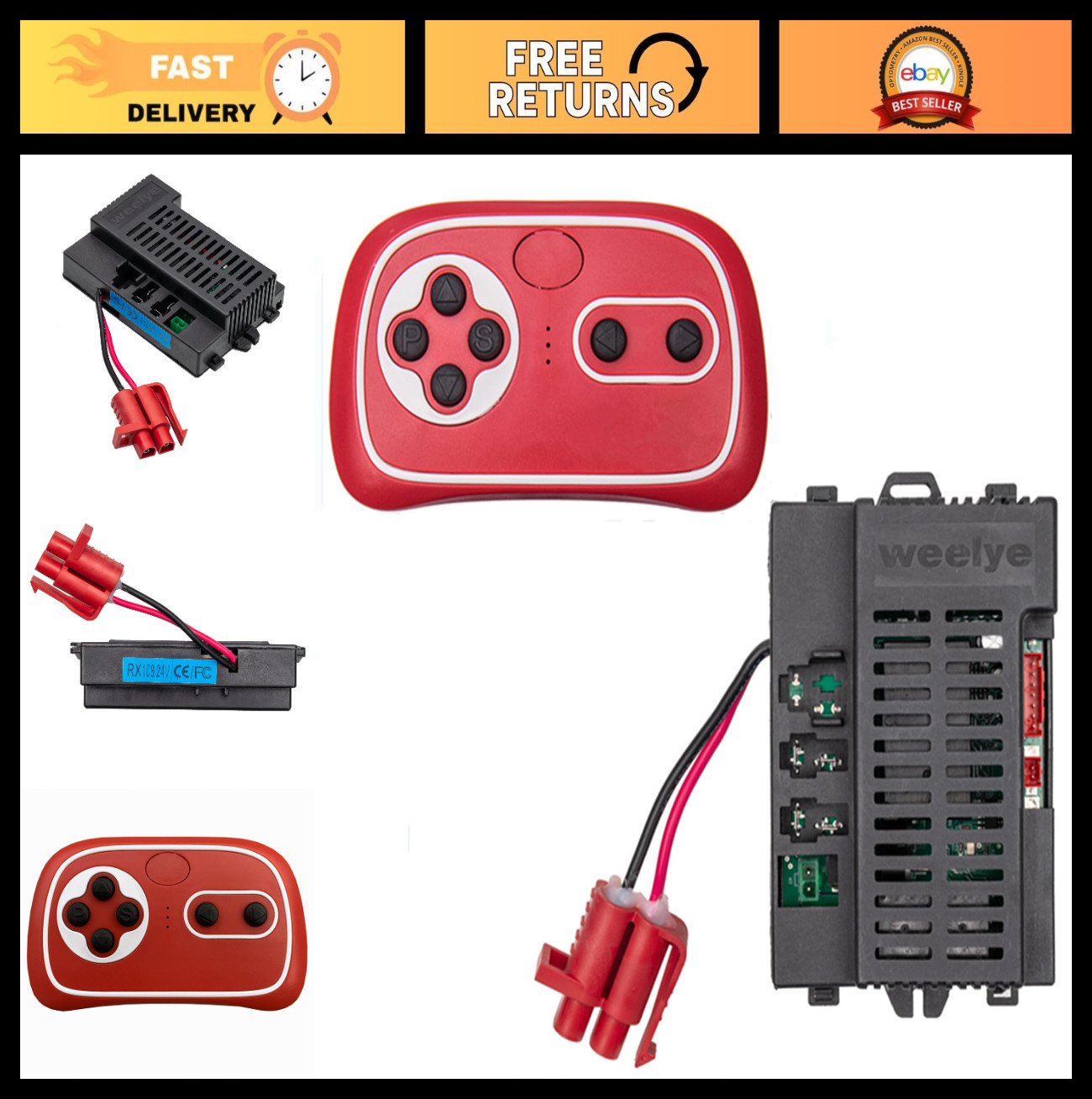 24V Ride On Toy Circuit Board & Remote Control – Kids Powered Wheels Accessories