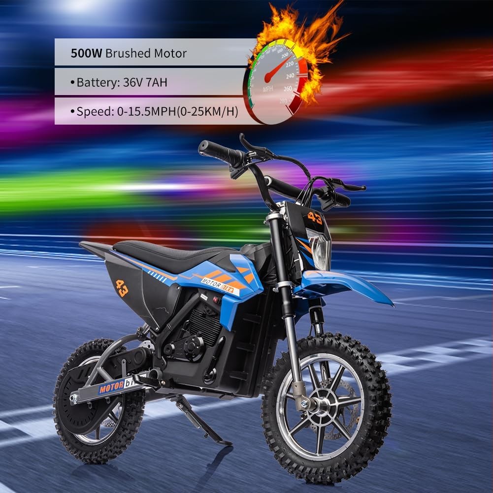 Kids Dirt Bike,36V Electric Off-Road Motorcycle Battery Powered Motocross Bike