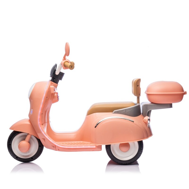 12V Kids Ride On Three-Wheel Electric Motorcycle W/Bluetooth Music For 3-6 Years