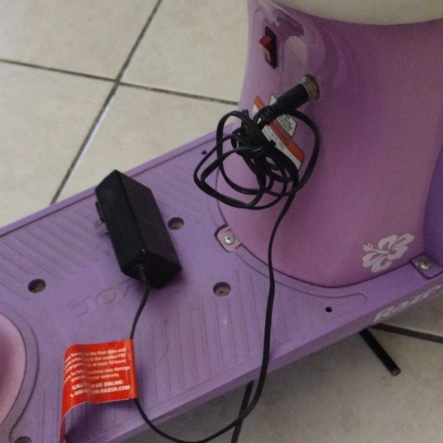 Razor Purple Battery Operated Ride-On Scooter 8-11 Years Flower Design