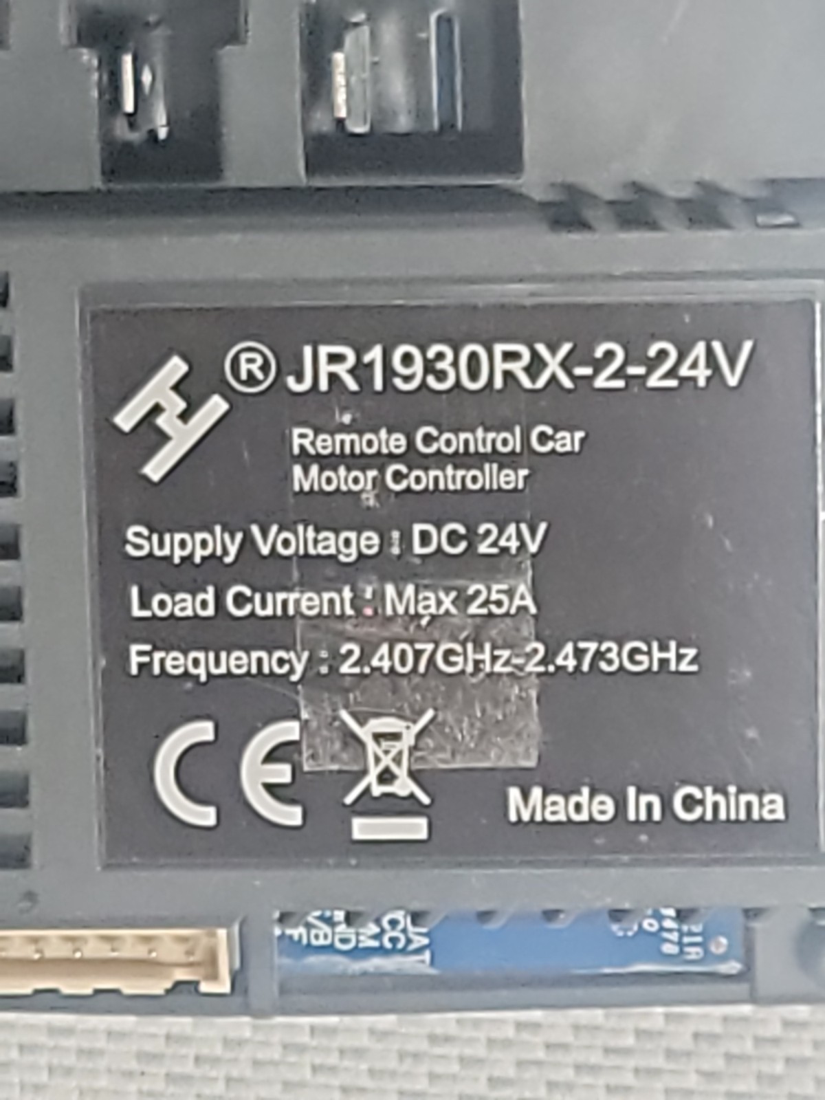 JR1930RX-2-24V Remote Control Car Motor Controller