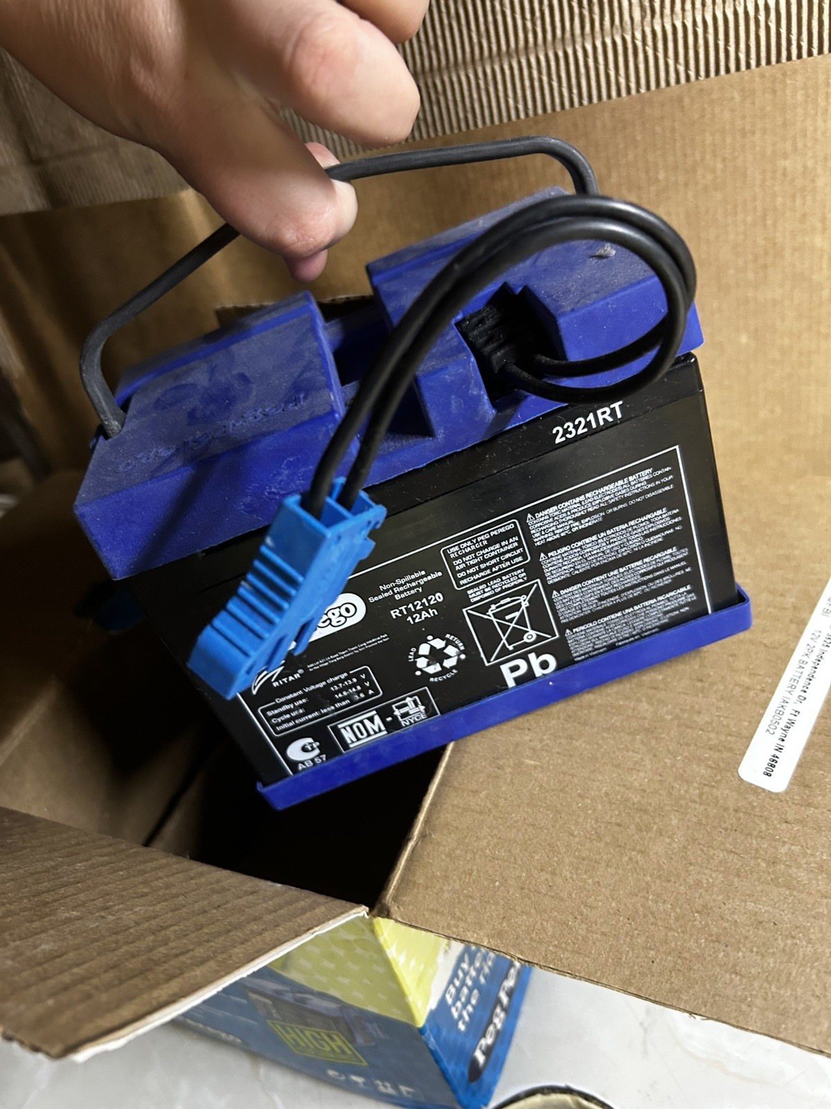 Genuine Peg-Perego 12V Battery | OEM #IAKB0502 | For 2-Speed Vehicles