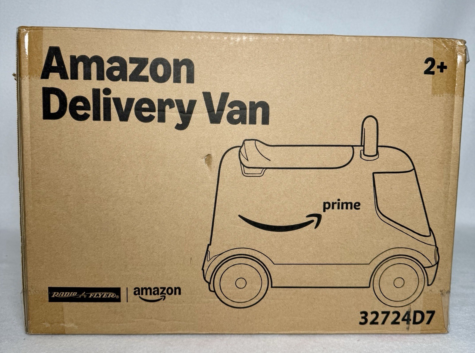 Amazon Delivery Van Ride on Toy for Kids, Blue Toddler Ride on Toy for Ages 2+