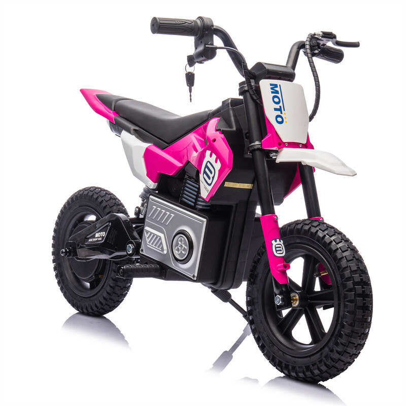 24V Kid Ride On Electric Toy Motocross Motorcycle 200W 3.1-9.32MPH for Aged 5-15