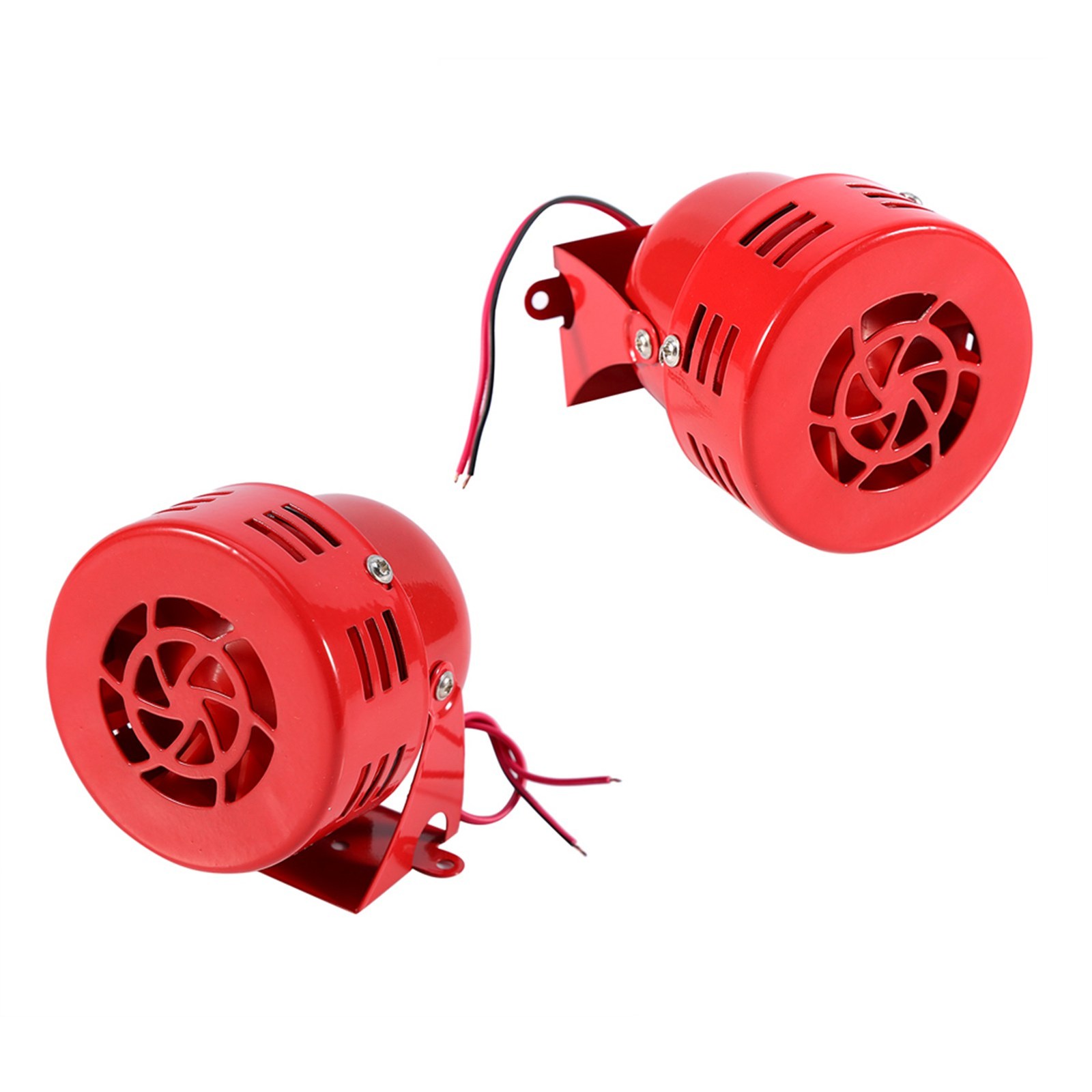 110 DB Durable Electric Motor Siren For Car Truck Motorcycle Compact Red Ai NZAD