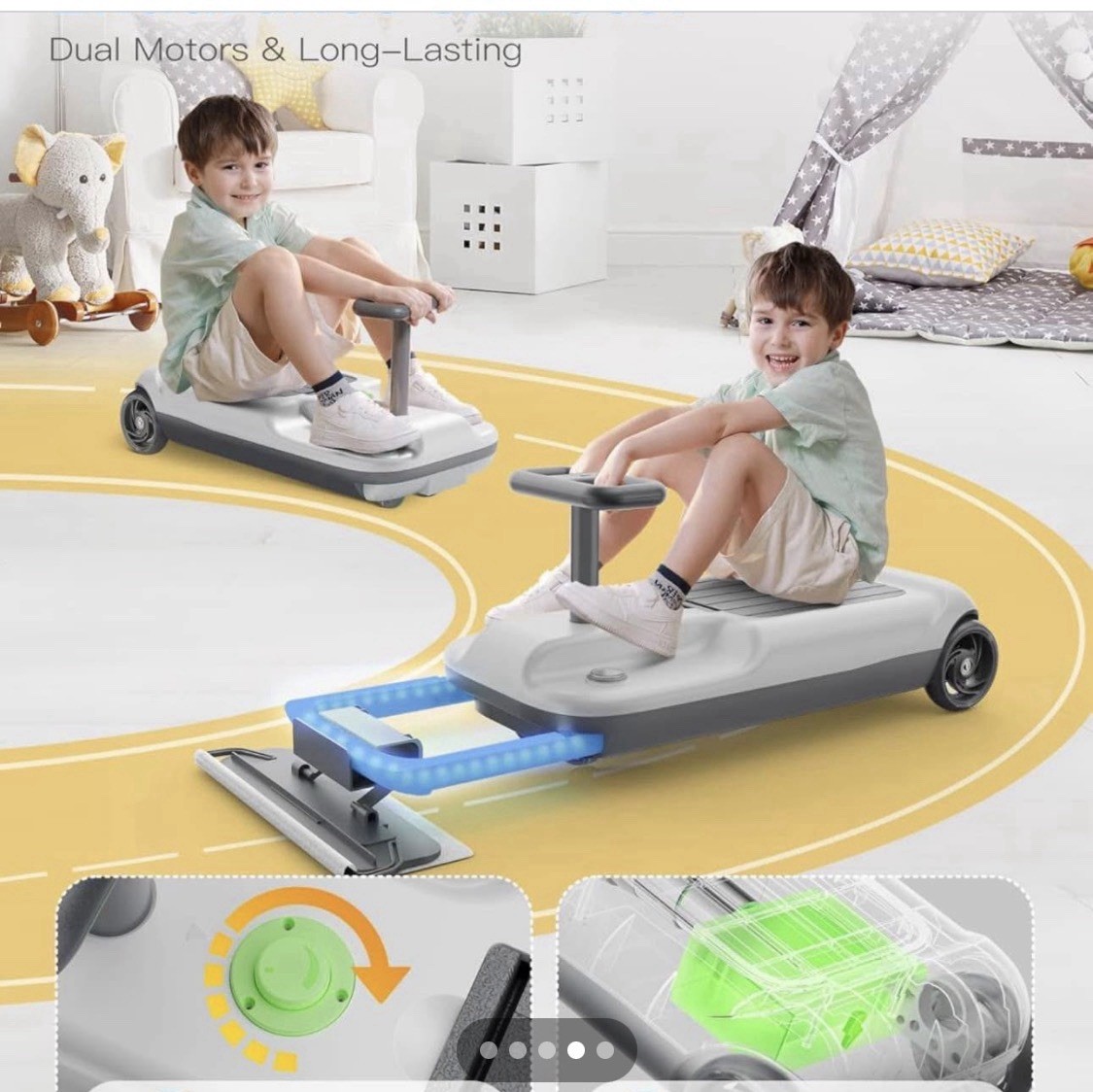 Kids Clean Car Portable Go Kart 12v Ride On Race Car…That CLEANS! KidsCleanCar