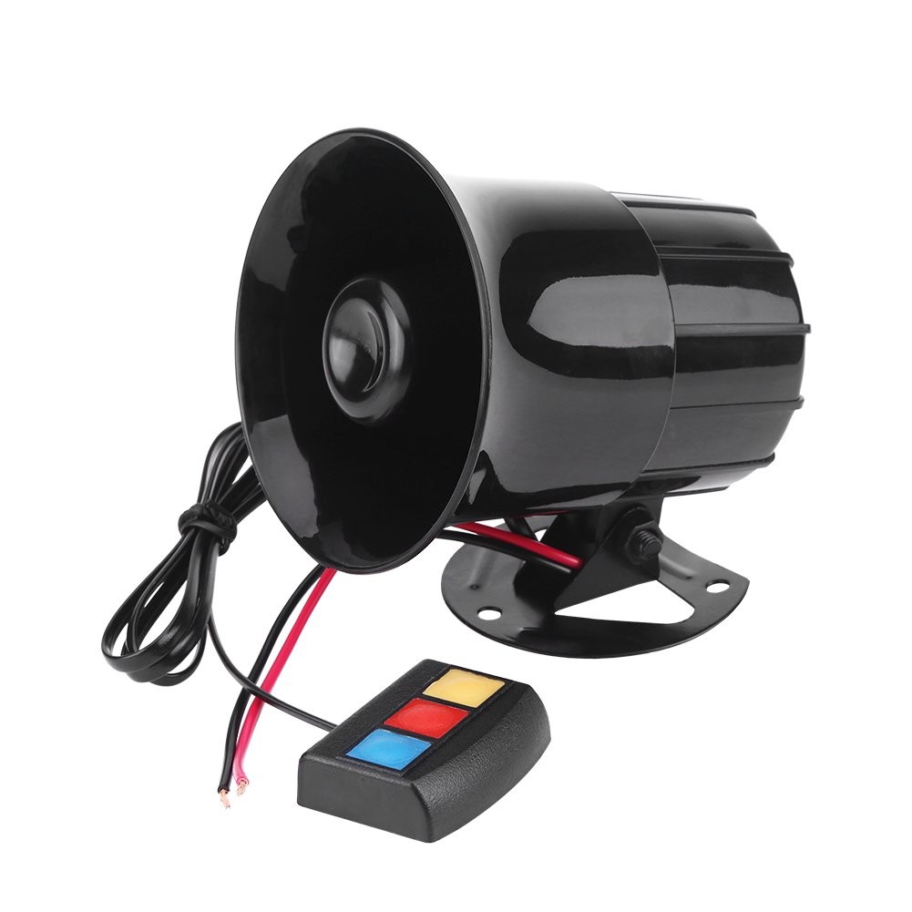 Motorcycle Horn,12V 30W Car Motorcycle Alarm Warning Siren Horn 3 Sound Speaker