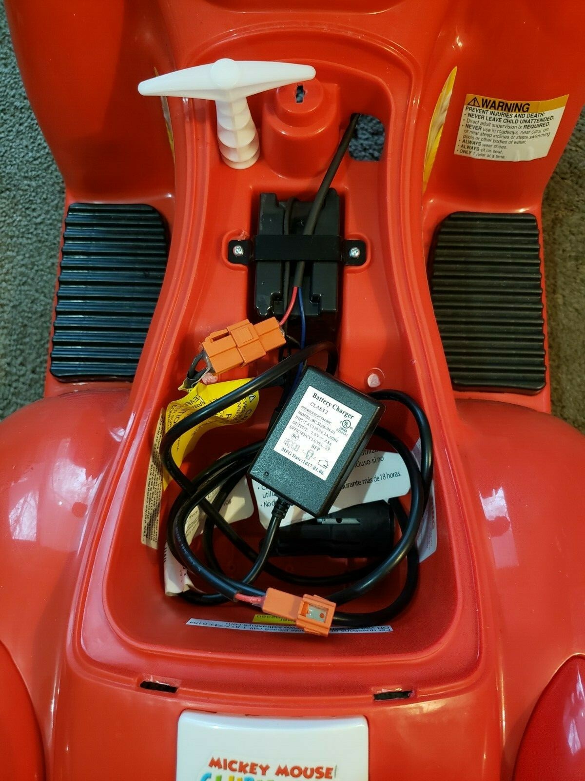 Disney Mickey Mouse Hot Rod Toddler Ride-On Toy by Kid Trax 6V Battery Powered..