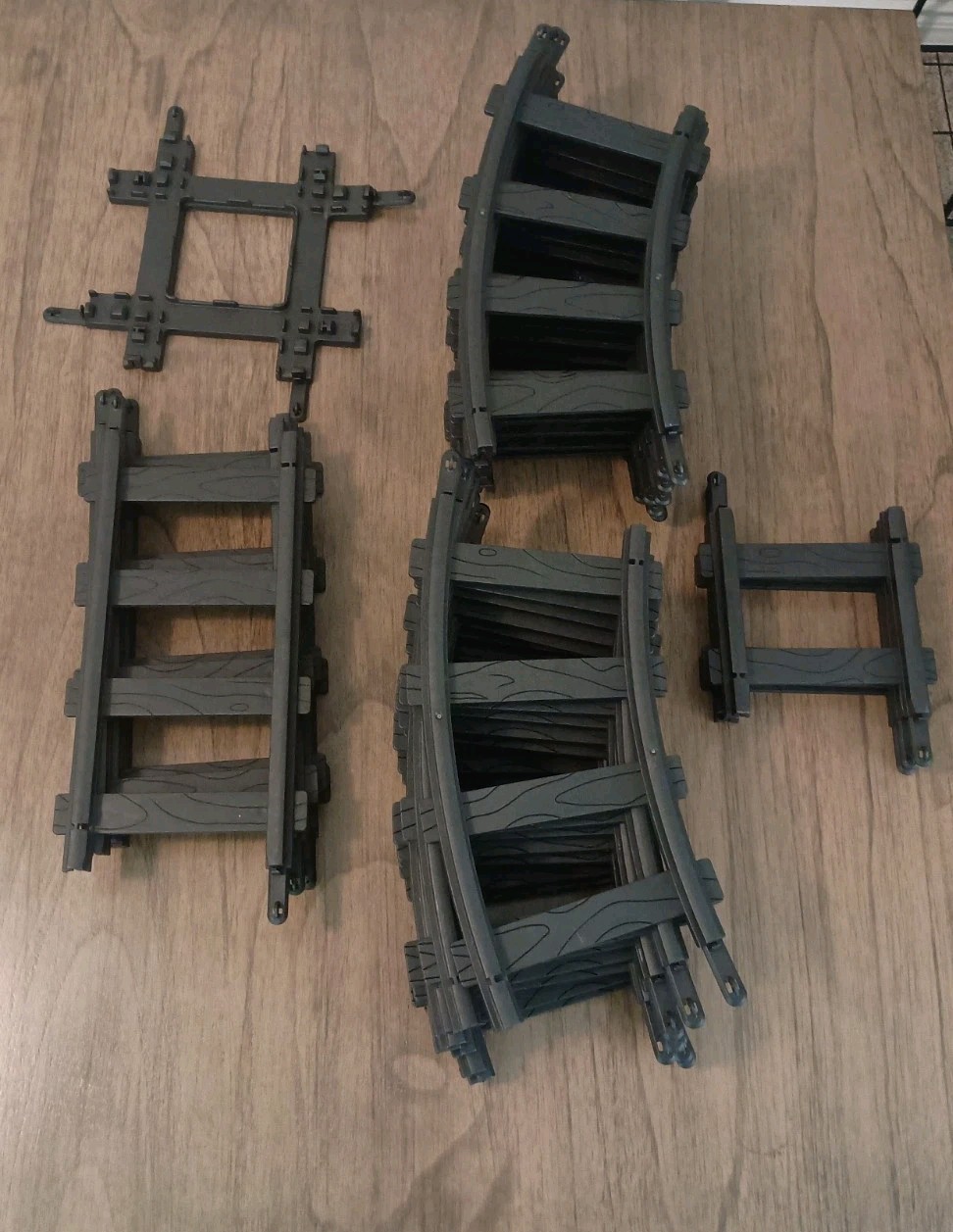 Kiddieland Disney Ride on Motorized Mickey Mouse Train TRACKS ONLY 26 Pc Black