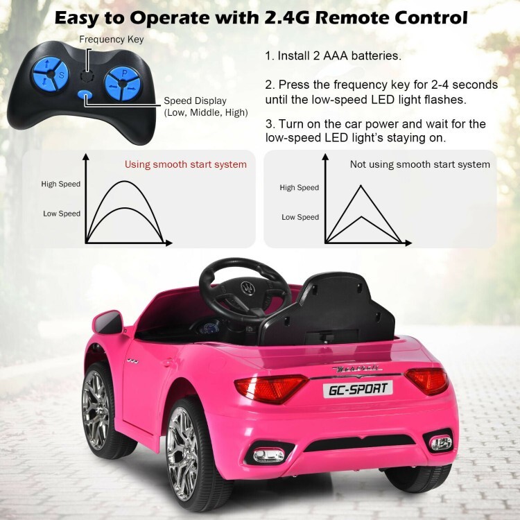 12V Kids Ride On Car Toddler Toy Girls Gift Remote Control w/ Lights Music Pink