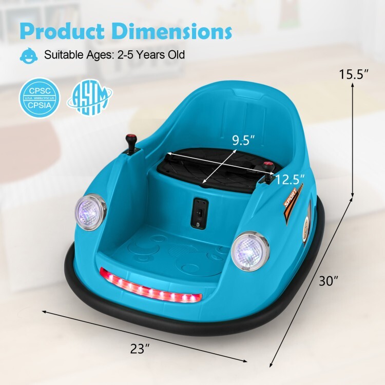 12V Battery Powered Kids Ride on Electric Bumper Car Gift Kids w/Remote Control