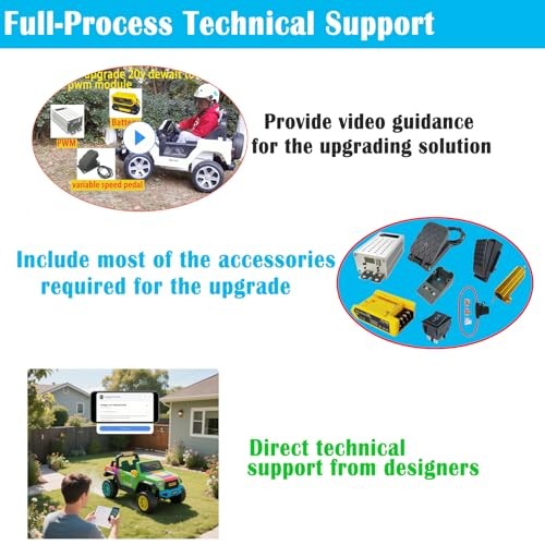 Low Voltage Protection Power Wheels Battery Adapter & Dc Motor Speed