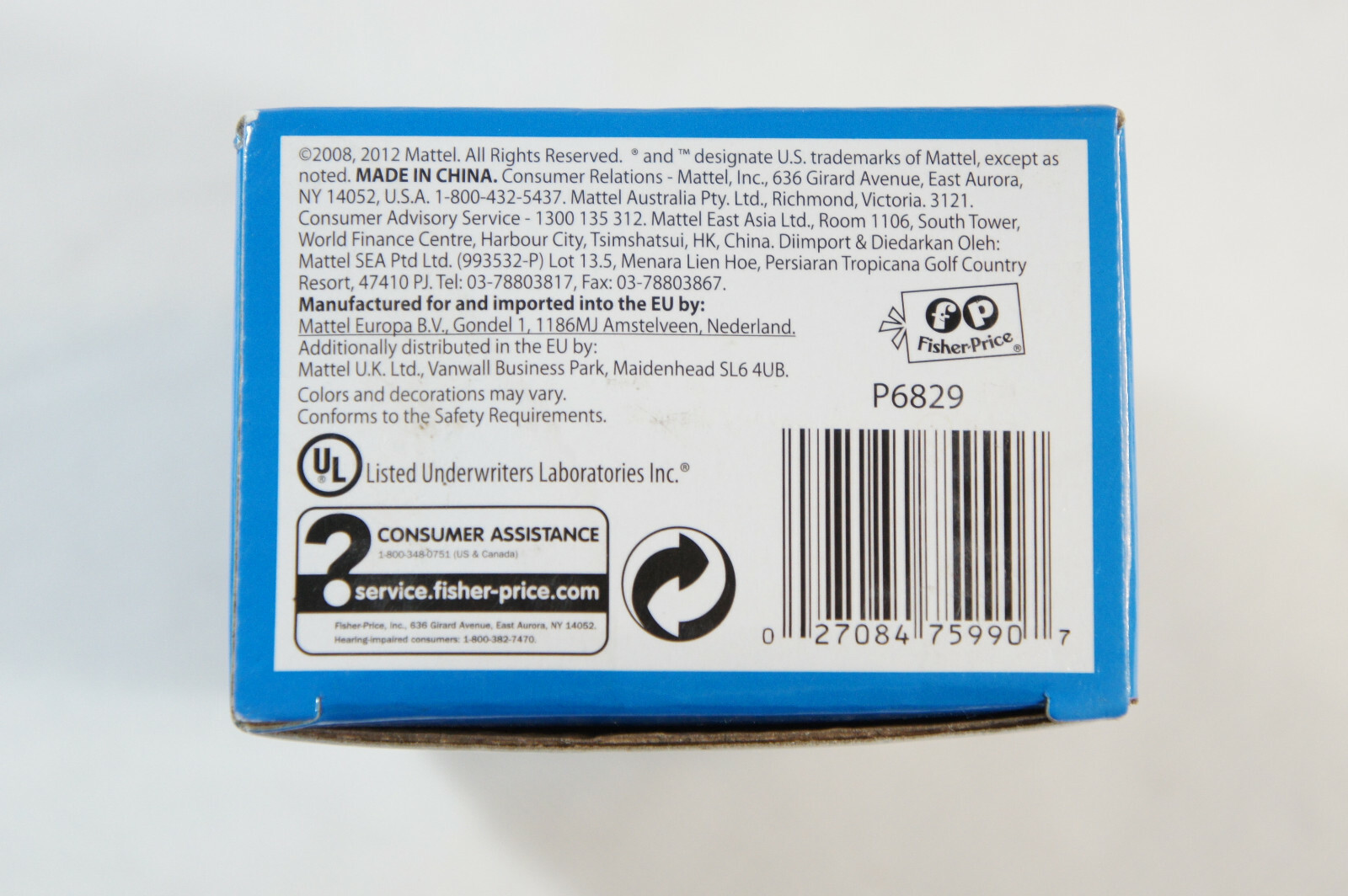 Fisher Price Power Wheels 6-Volt Battery Charger Toddler Blue P6829 (Open Box)