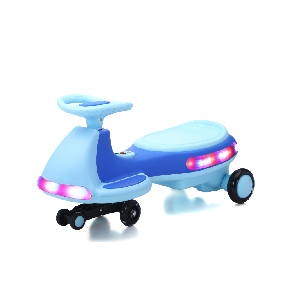 Dual Drive 2-in-1 Glide Car, Full Lights, Silent Wheels, Built-in Bluetooth
