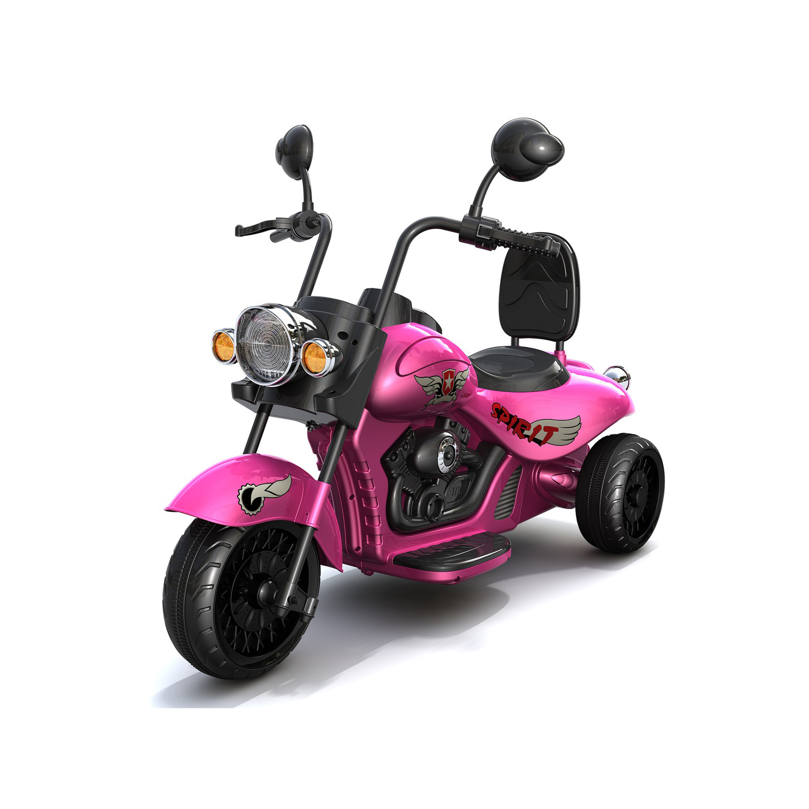 12V Freddo Kids Cruiser Chopper Motorcycle Ride On Toy Car W/ LED Lights Pink