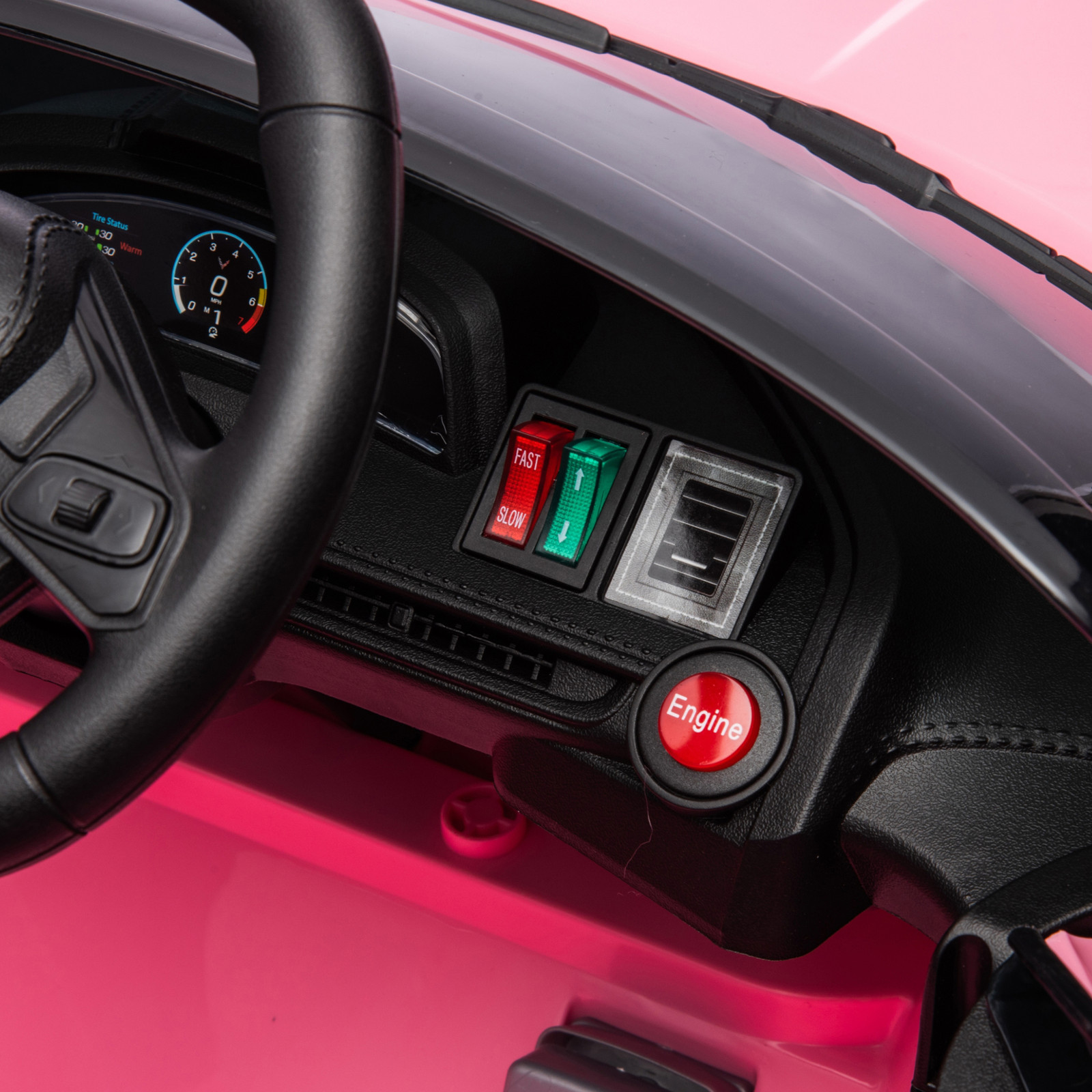 12V Chevrolet Corvette C8 Kids Ride On Car Electric Toy Luxury Sports Pink