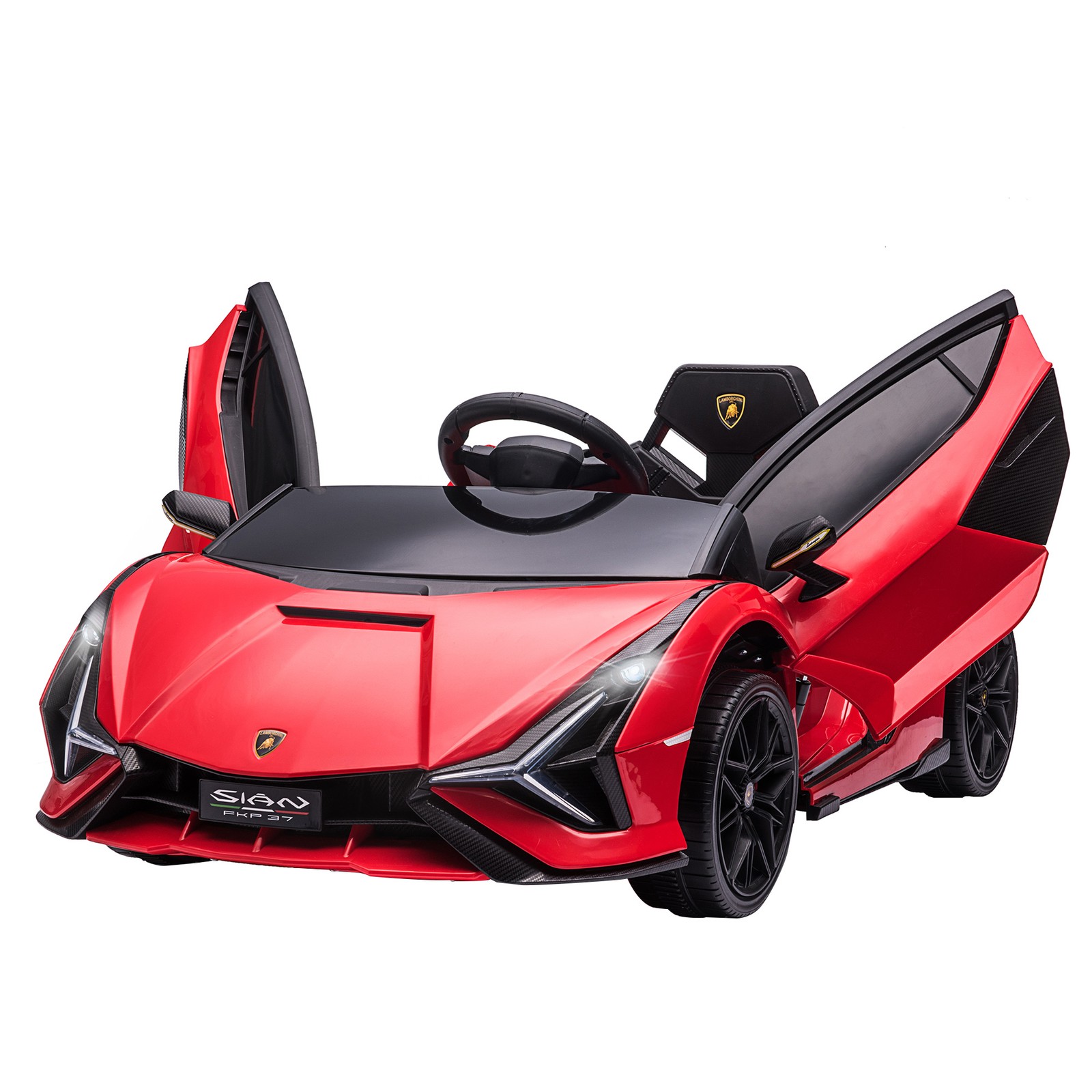 12V Lamborghini SIAN Licensed Electric Car for Kids, Red