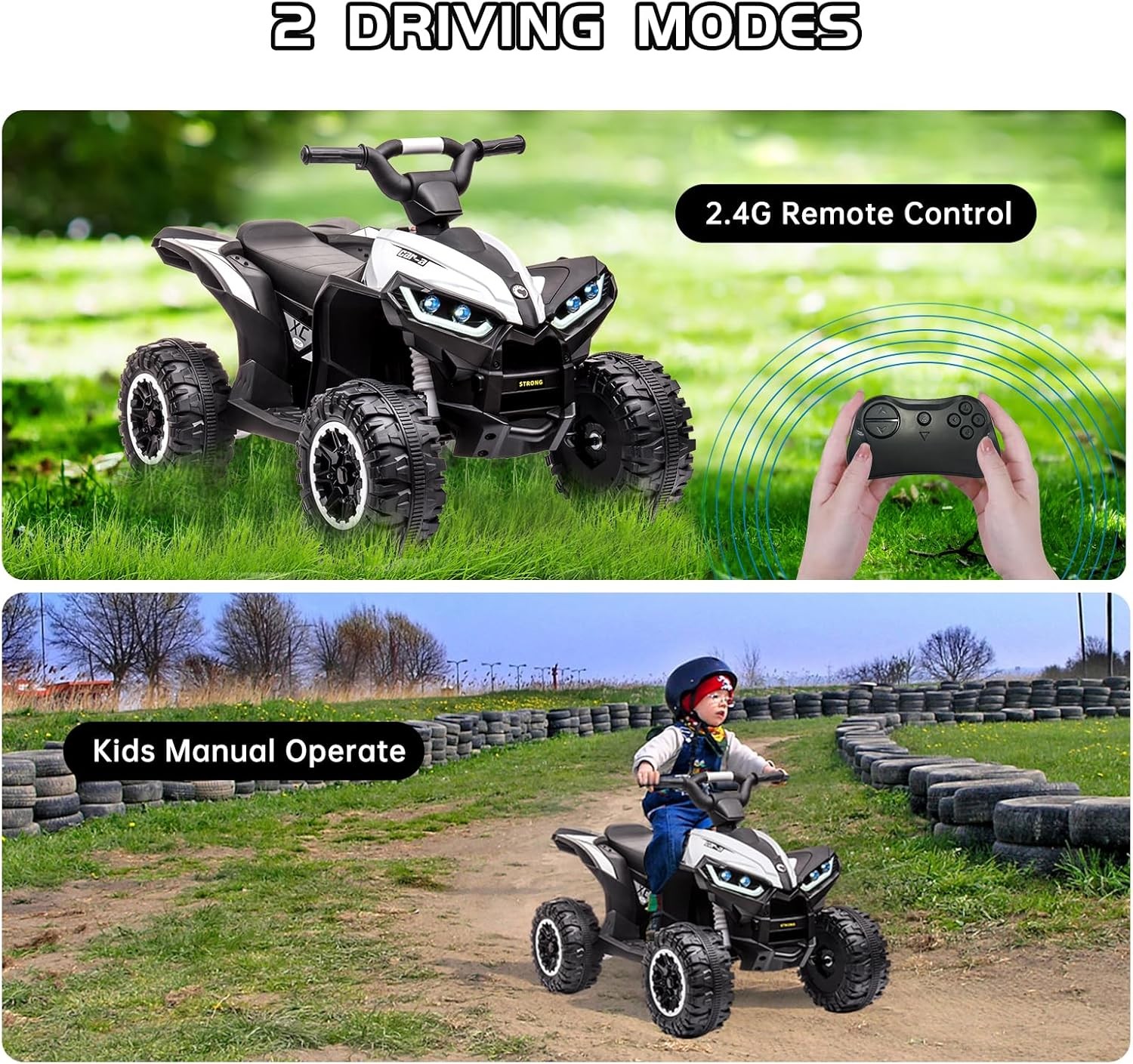 Kids Ride On ATV,Electric Vehicle for Toddlers,Motorized Toy Car for Boys Girls
