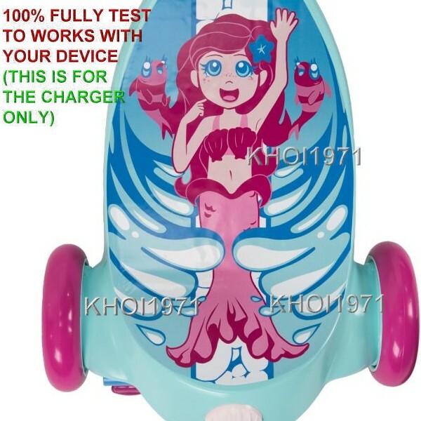 WALL charger AC adapter 8F=4 18037P HUFFY 2 in 1 Bubble Scooter Mermaid ride on