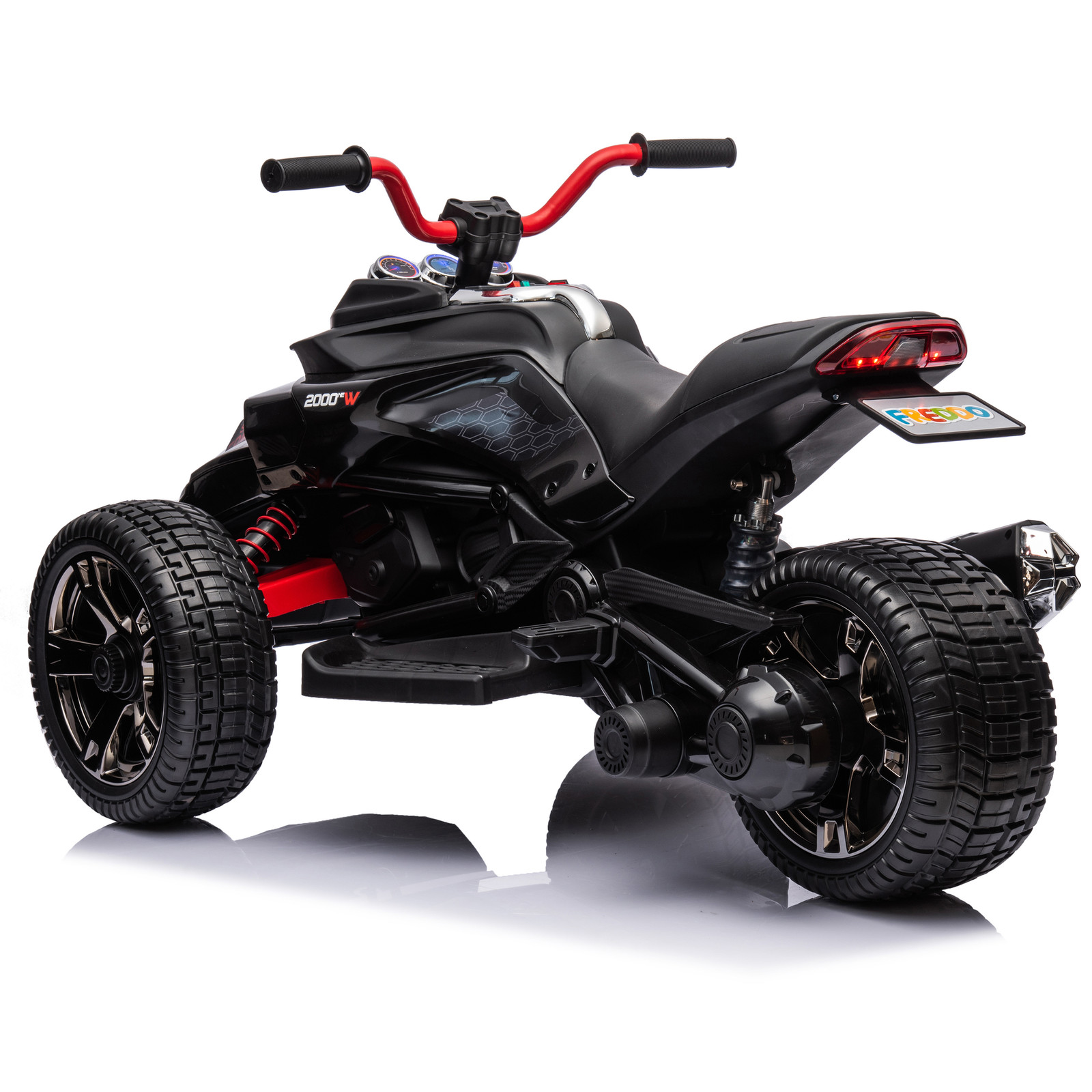24V Freddo Spider Ride On 3 Wheel Motorcycle 2 Seater Kids Electric Toy Bike