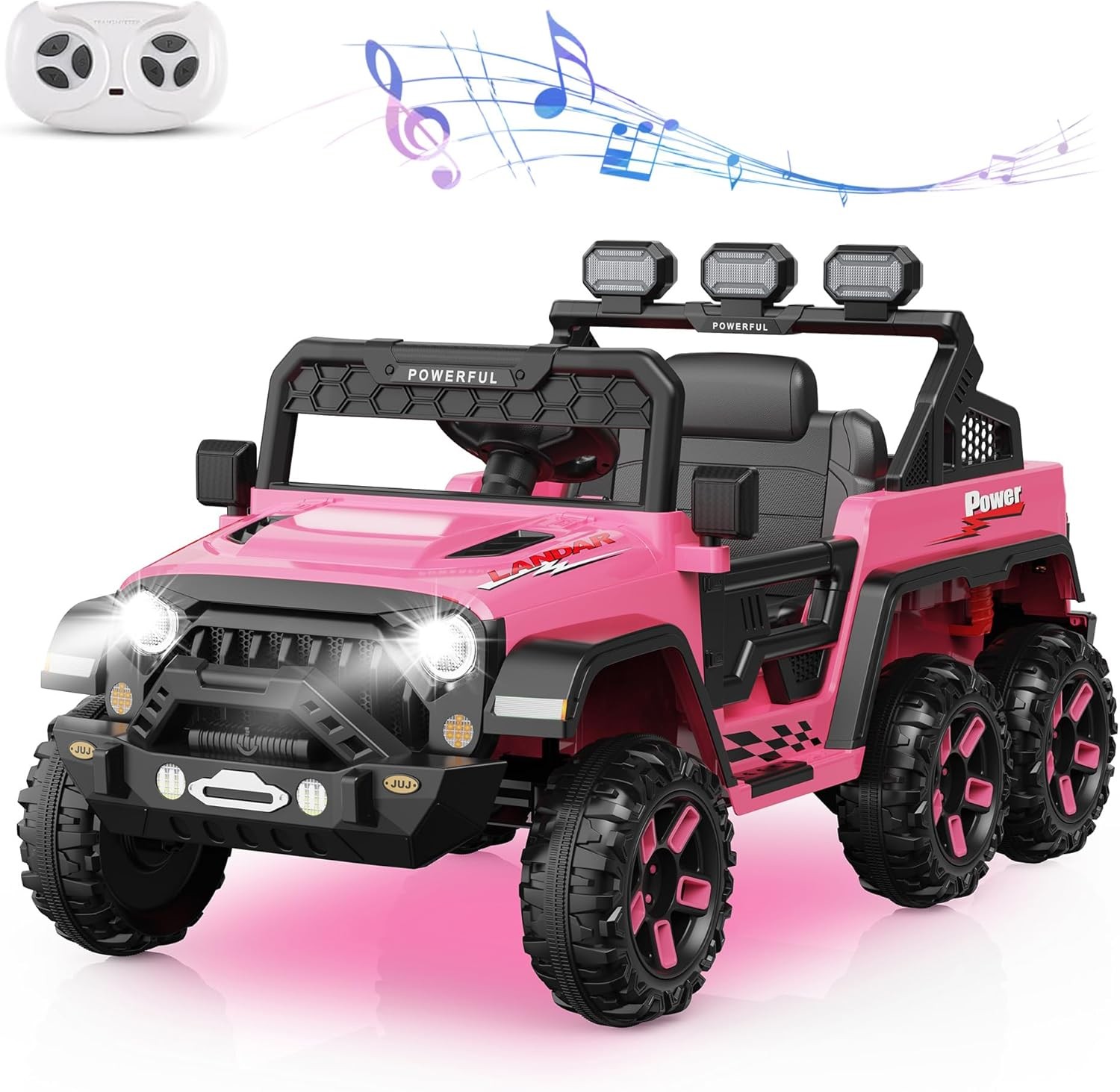 24V Electric Vehicles Kids Ride on Car Remote Control Toy w/ Power Wheel,3 Speed