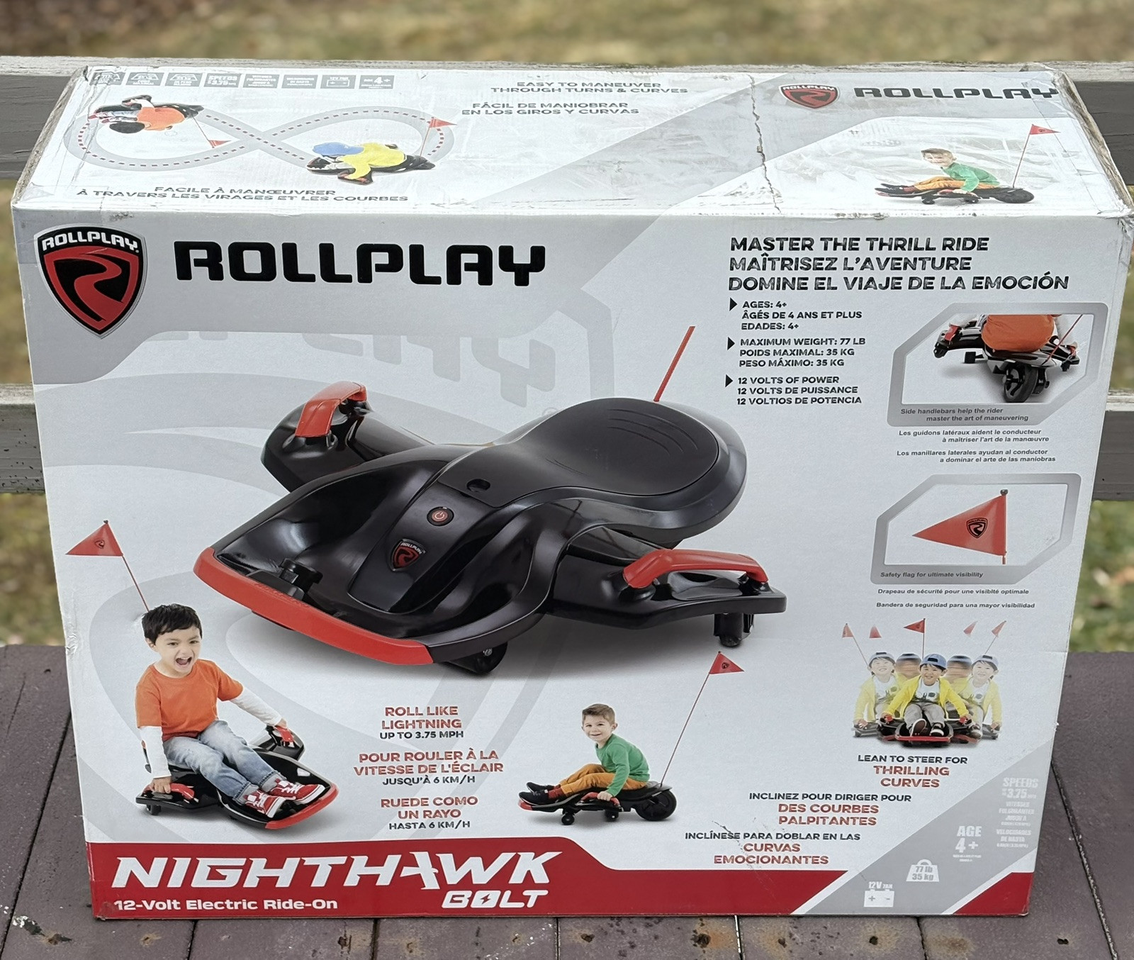 Rollplay Night Hawk 12v Electric Ride On Black & Red NEW IN BOX