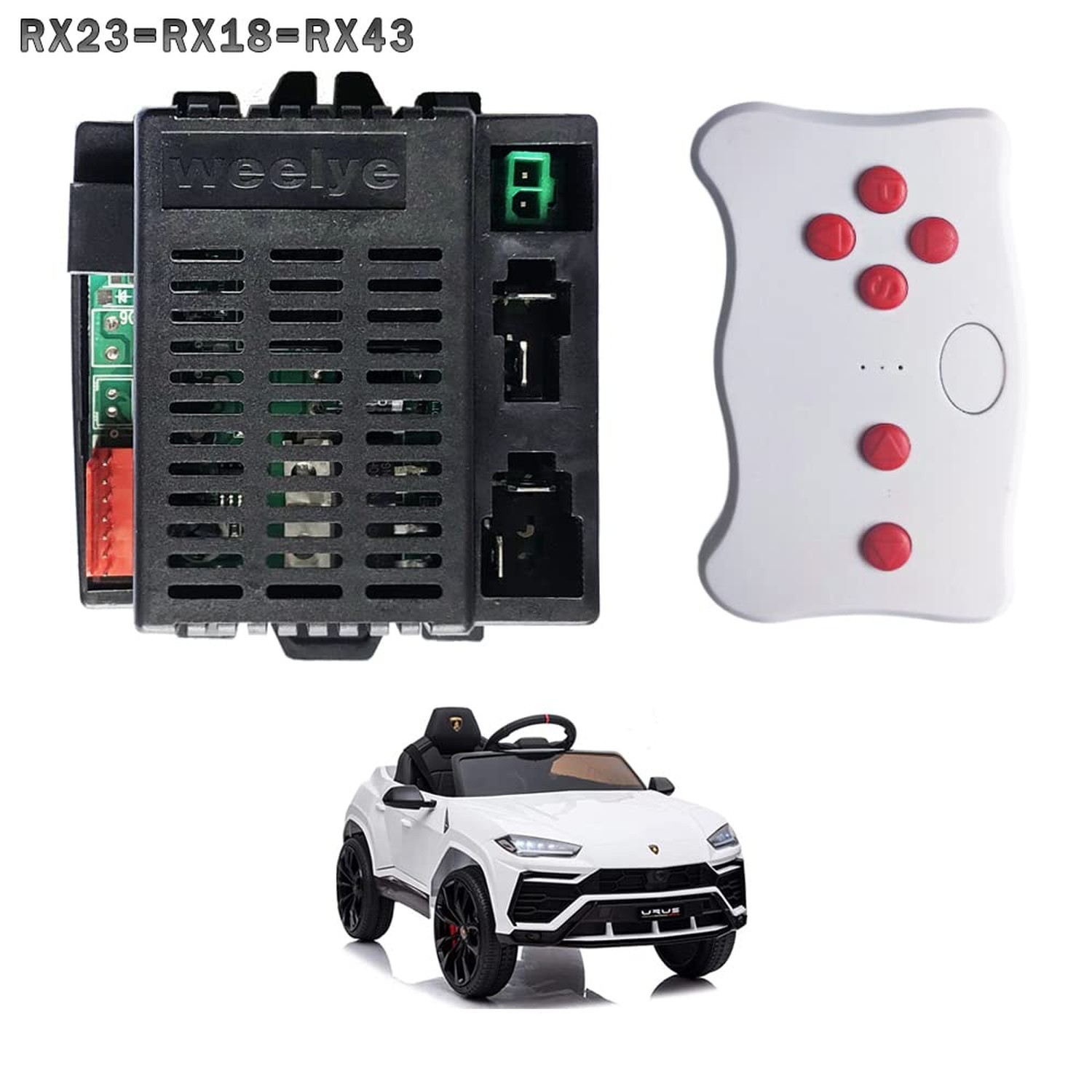 12 Volt Weelye RX18,RX43,RX23 CE 2.4G Bluetooth Receiver Control Box Conversi…