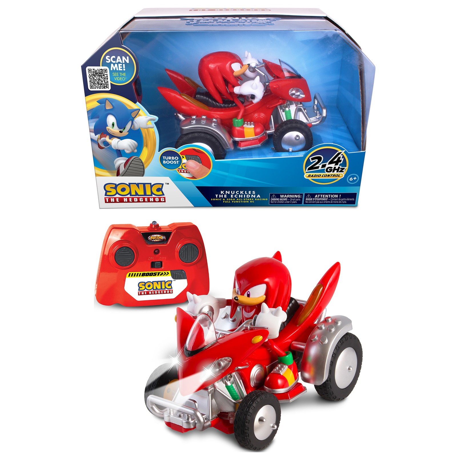 NKOK Sonic and Sega All Stars Racing Remote Controlled ATV Car w/ Lights