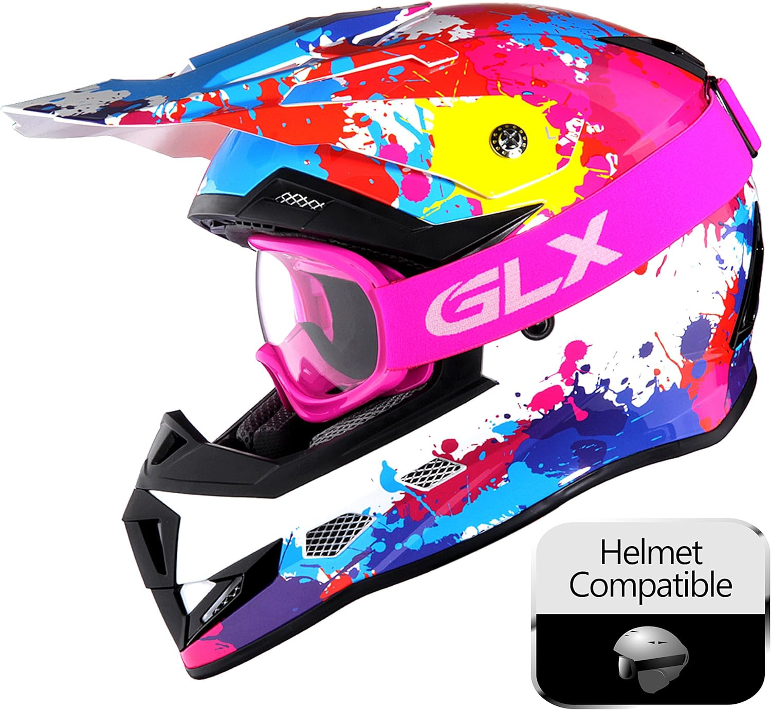 YH15 Anti-Fog Impact-Resistant Kids Youth ATV Off-Road Dirt Bike Motocross Goggl