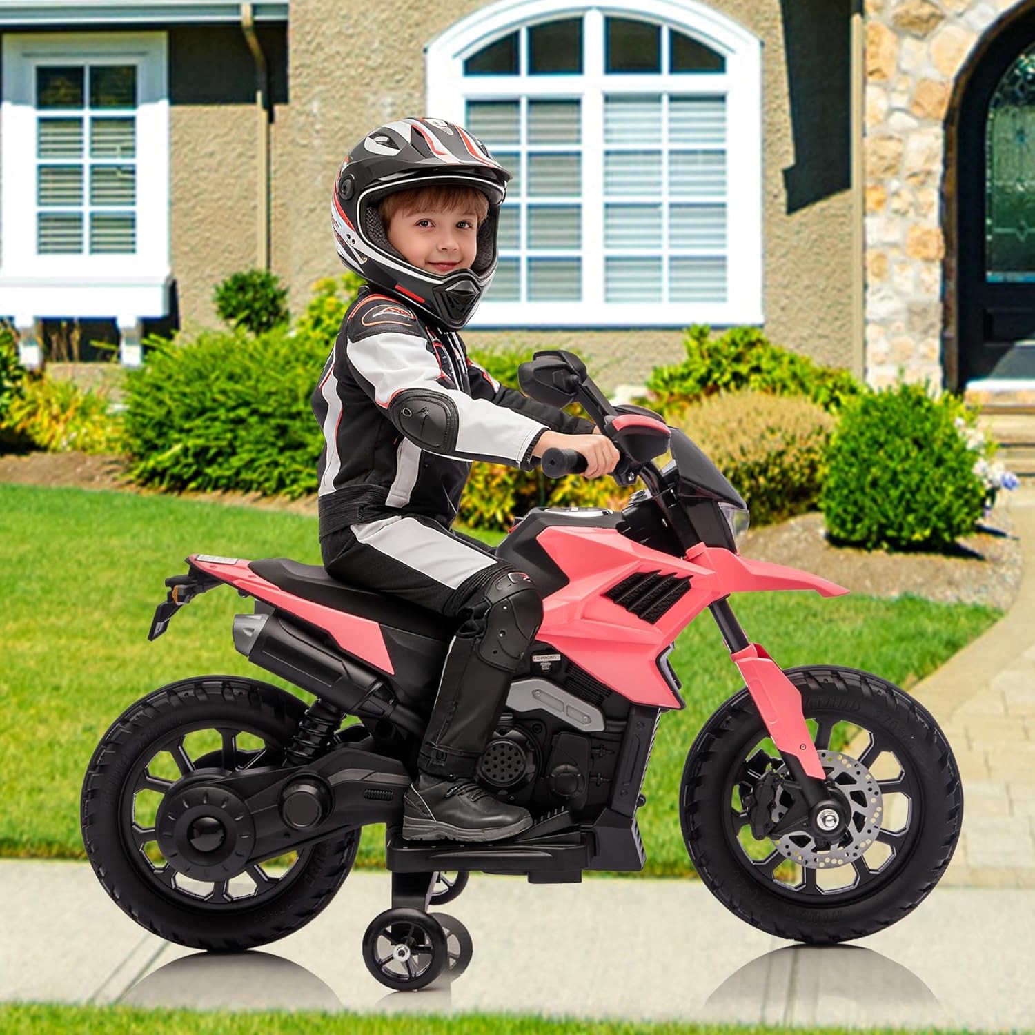 Motorcycle for Kids,Ride on Motorcycle w/ Traning Wheels,Electric Bike for Child