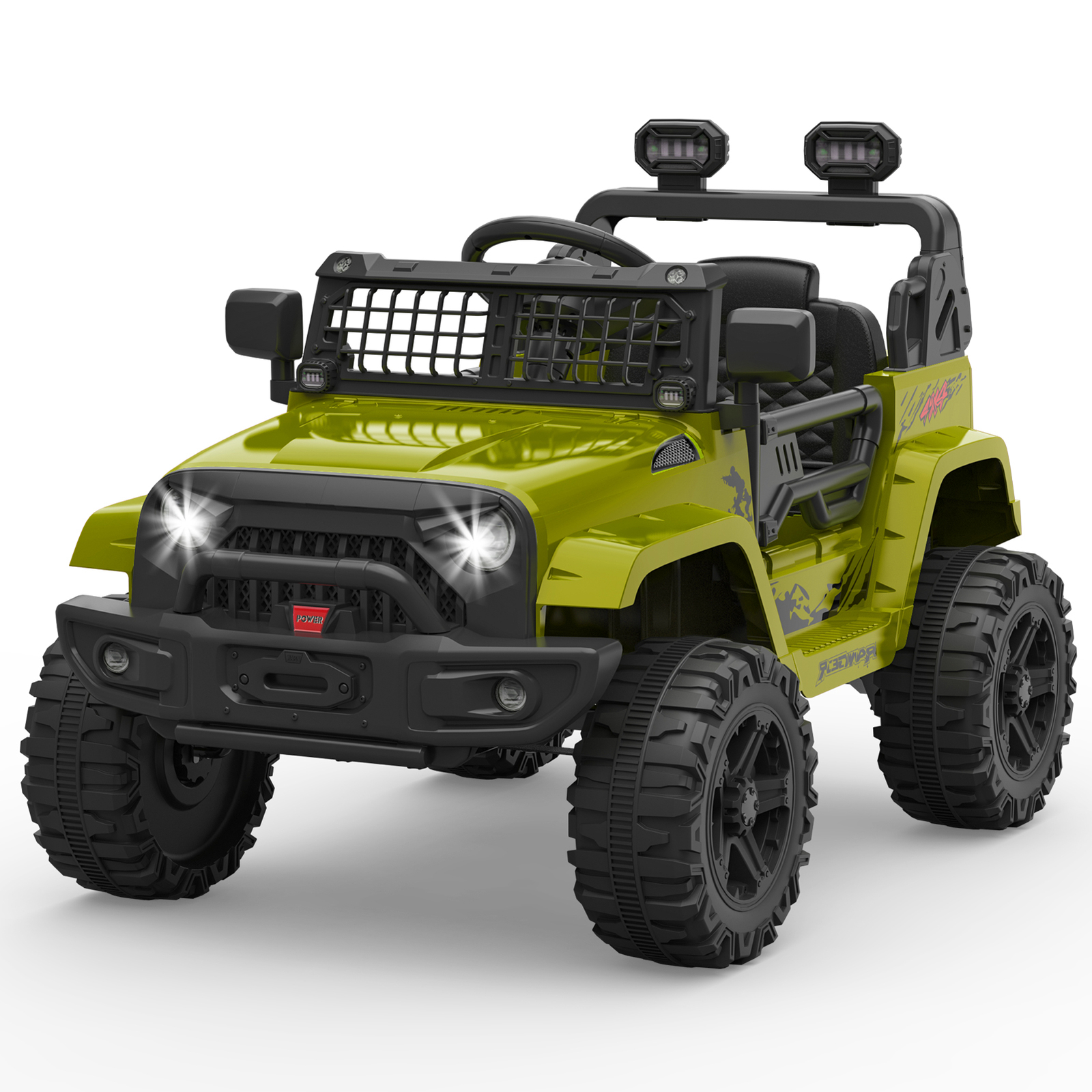 Kids Electric Ride On Truck Toys 12V Power Battery Car Green with Remote Control