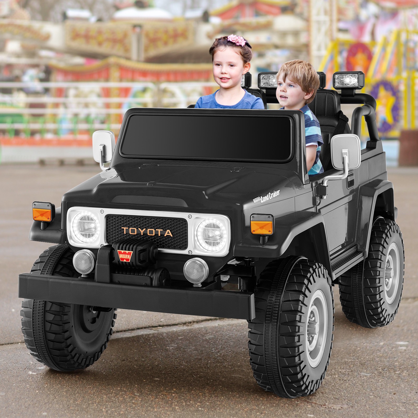 12 V 2 Seater Ride On Truck Car w/ Wireless Connection & UBS Port & FM Radio