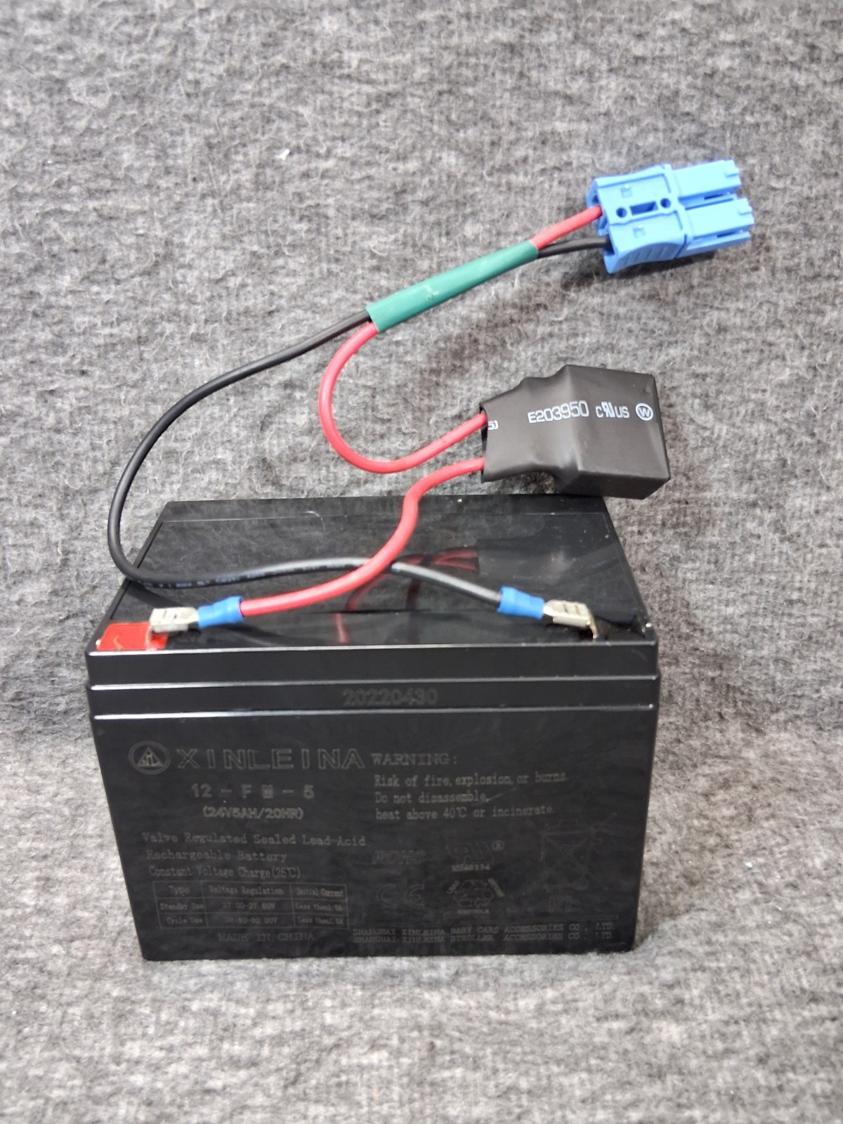 24V 7Ah Battery & Harness Connector, Disney Princess Carriage 24V Child Ride On