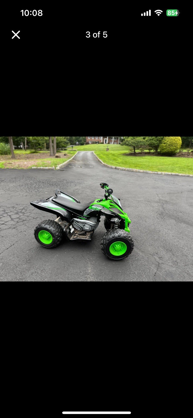 Yamaha Raptor ATV 12V All-Terrain Battery-Powered Ride-On, Blue, Ages 3+