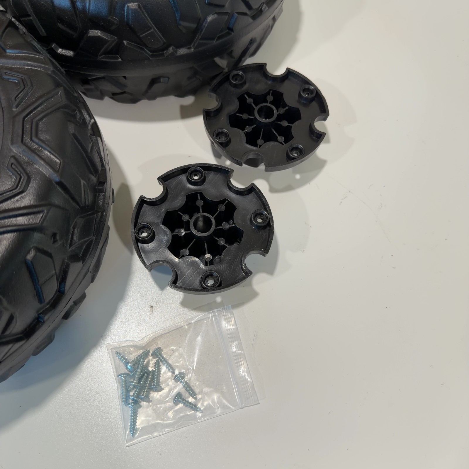 2 Pack 9.8in Solid Rubber PU Tire for Power Wheels Gator Alligator Ride On Car