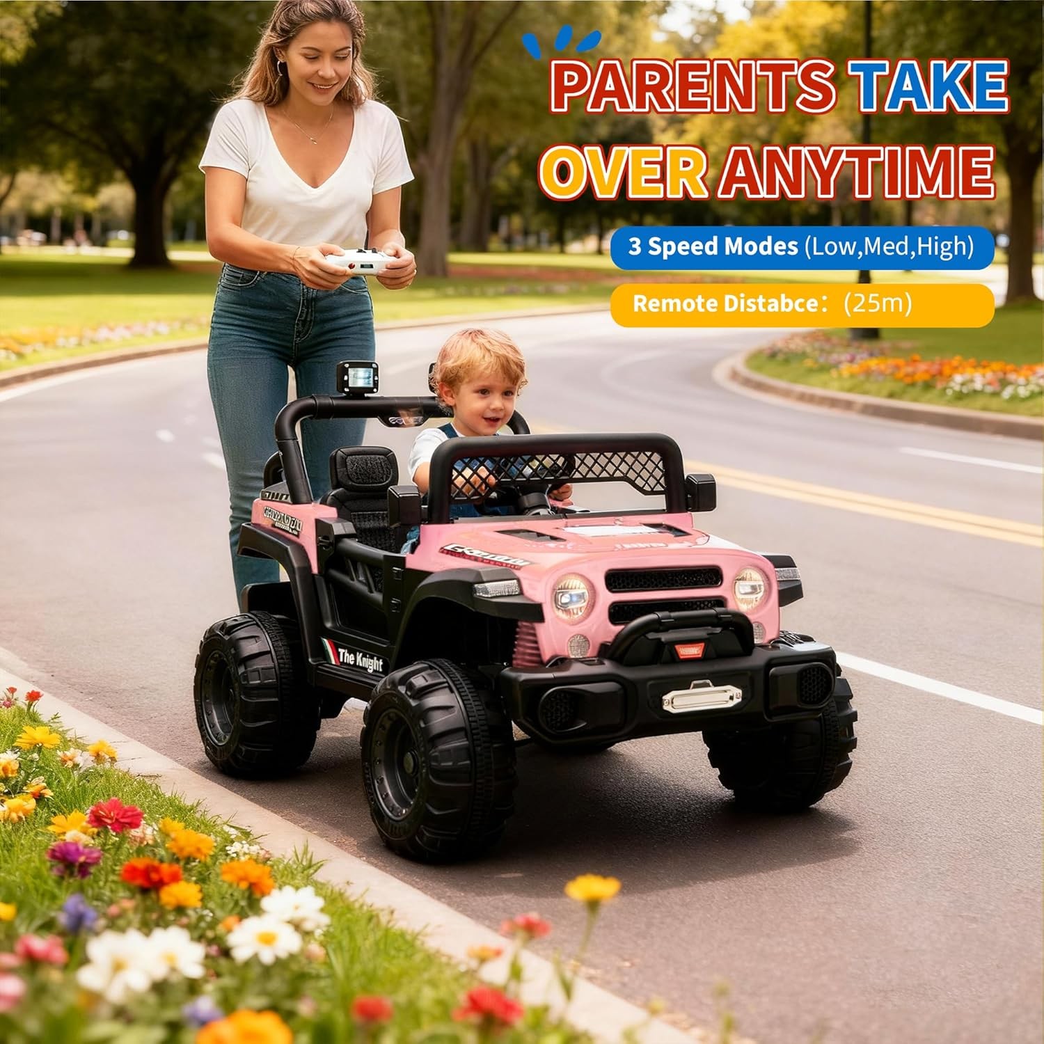 12V Kids Ride on Truck Toys for Big Kids Electric Vehicle with Parent Remote