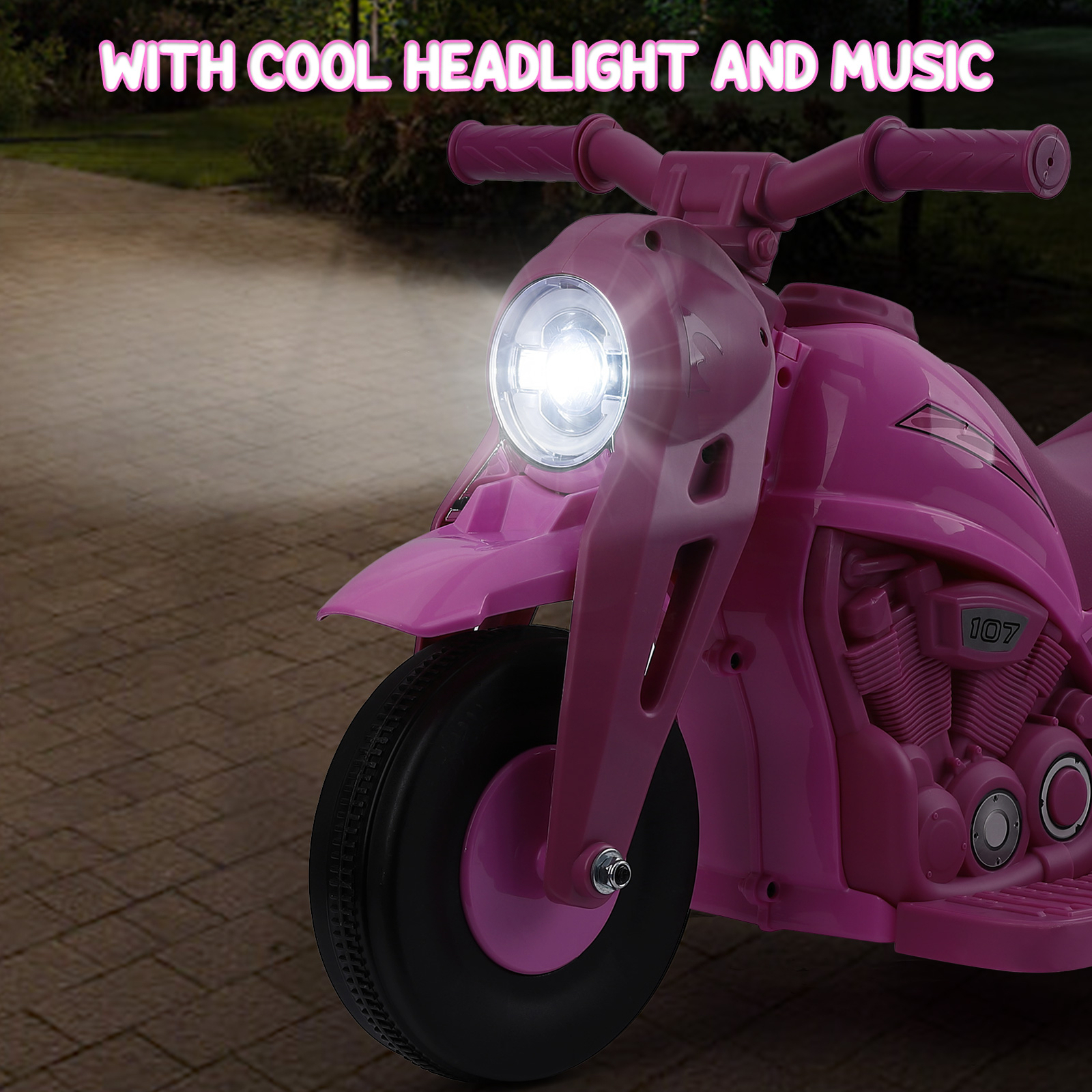Kids Electric Motorcycle 6V Battery Powered Ride On Motorbike Toy for Boys Girls