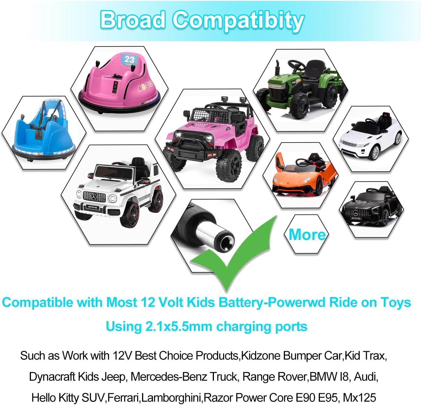 Cargador batería de 12 voltios para viajar en juguetes 12v para niños en coche