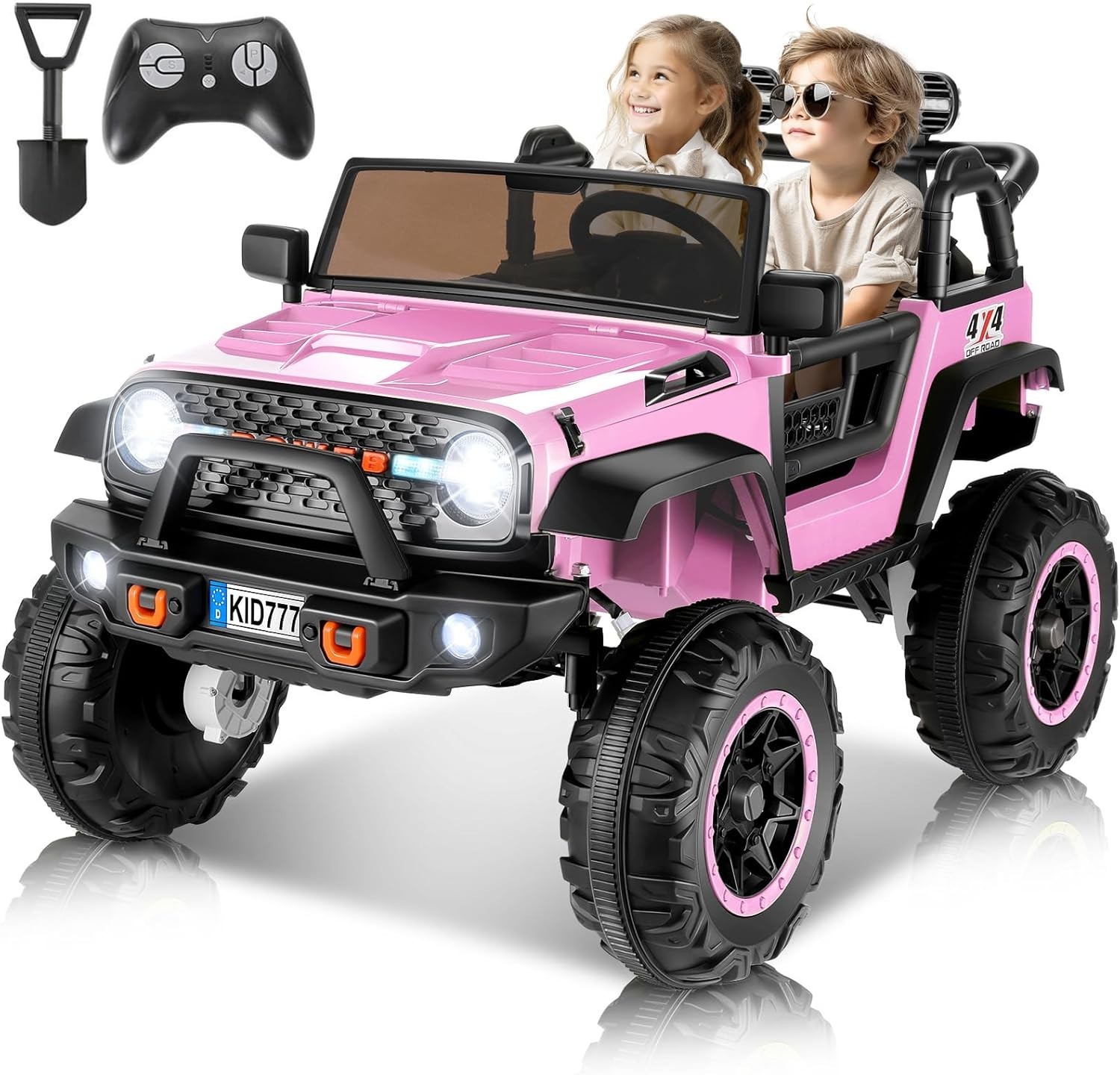 24V Kids Car 4WD/2WD Ride on Toy Power Wheels Truck w/Remote Control 2 Safe Belt