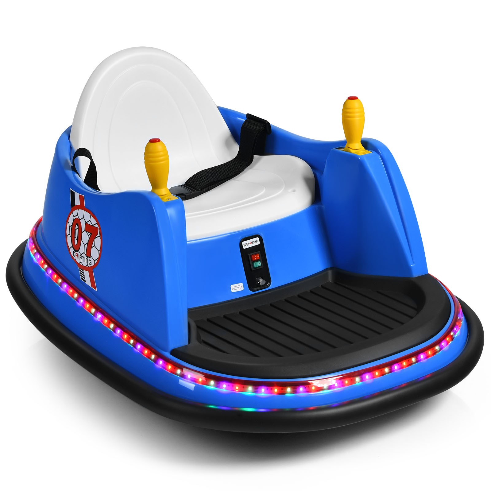 6V Kids Ride On Bumper Car Vehicle 360° Spin Race Toy w/ Remote Control Navy
