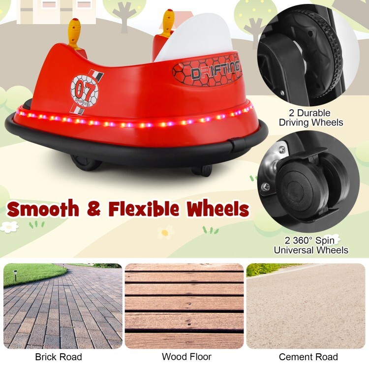 12V Battery Electric Toddler Ride On Bumper Car Gift Kids With 2 Driving Modes