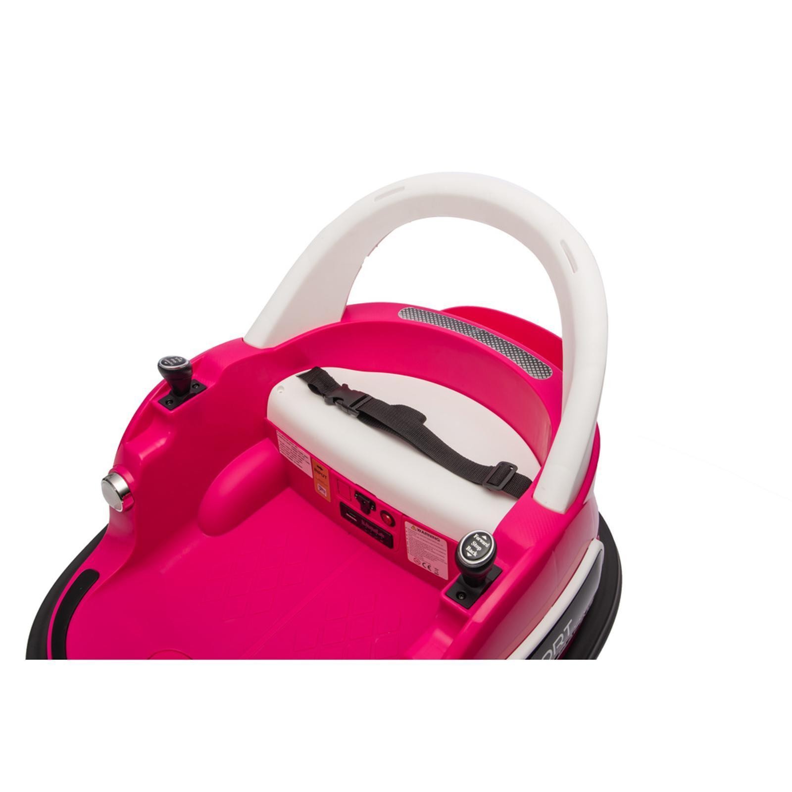 12V Remote-Controlled Ride-On Car for Kids w/ LED Lights, & 360° Rotation